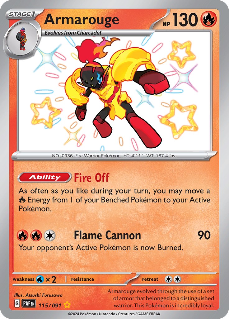 Armarouge (115/091) [Scarlet & Violet: Paldean Fates] | Good Games Morley