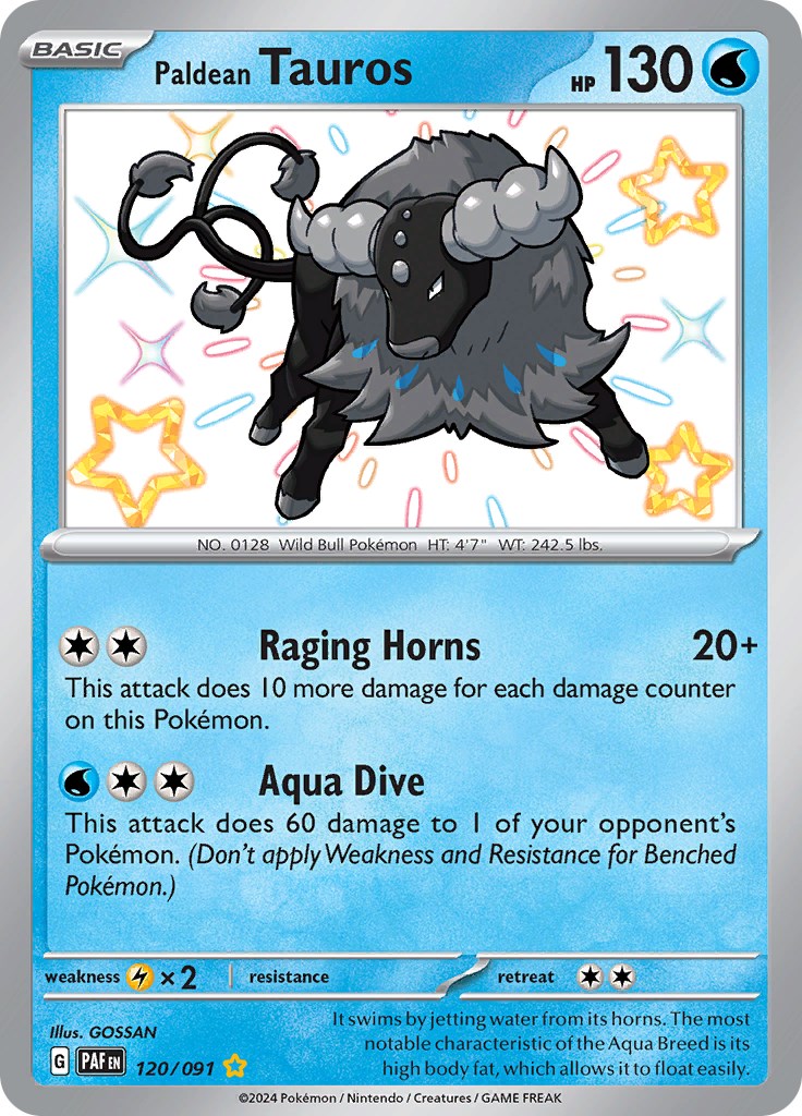 Paldean Tauros (120/091) [Scarlet & Violet: Paldean Fates] | Good Games Morley