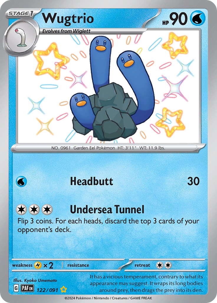 Wugtrio (122/091) [Scarlet & Violet: Paldean Fates] | Good Games Morley