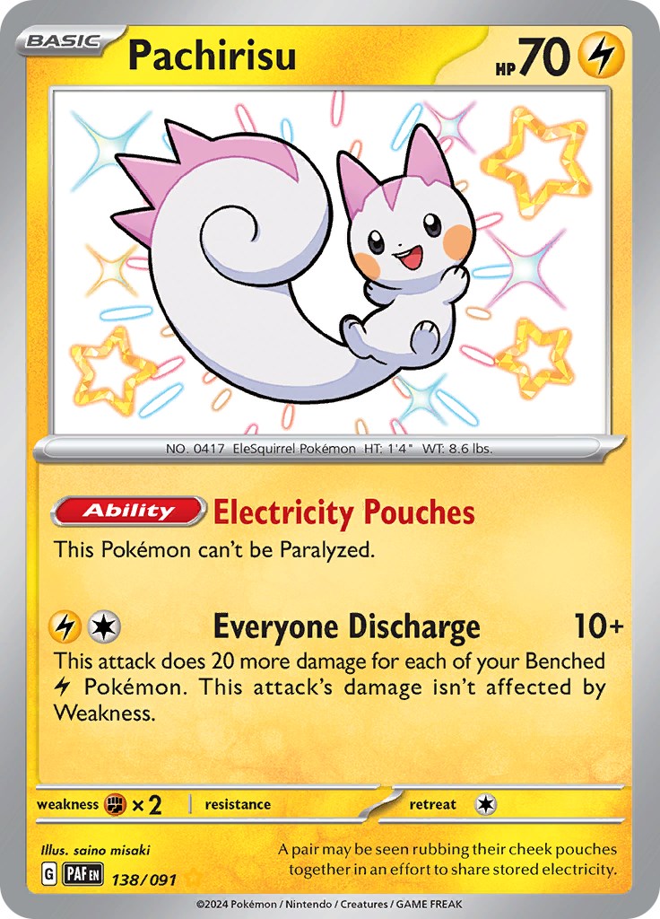 Pachirisu (138/091) [Scarlet & Violet: Paldean Fates] | Good Games Morley