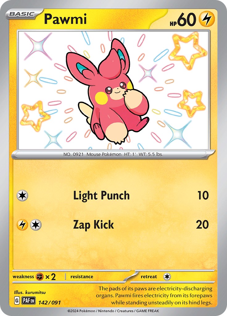 Pawmi (142/091) [Scarlet & Violet: Paldean Fates] | Good Games Morley