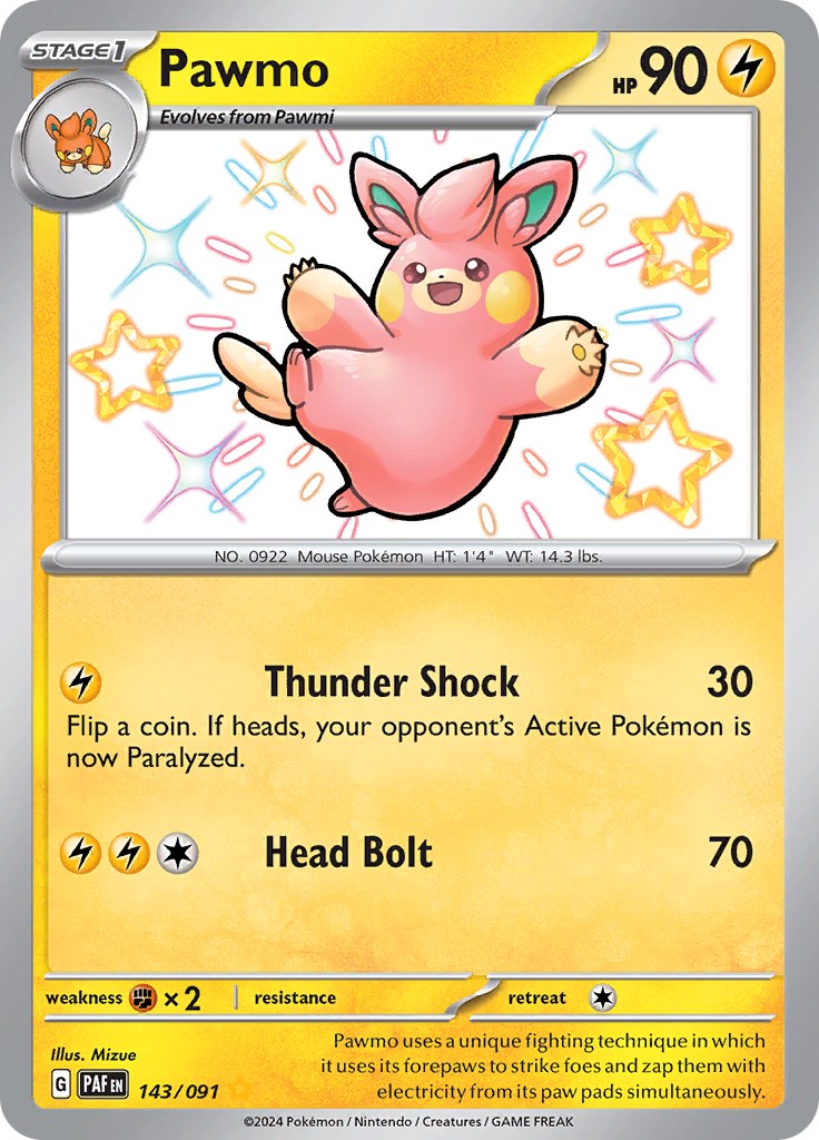 Pawmo (143/091) [Scarlet & Violet: Paldean Fates] | Good Games Morley