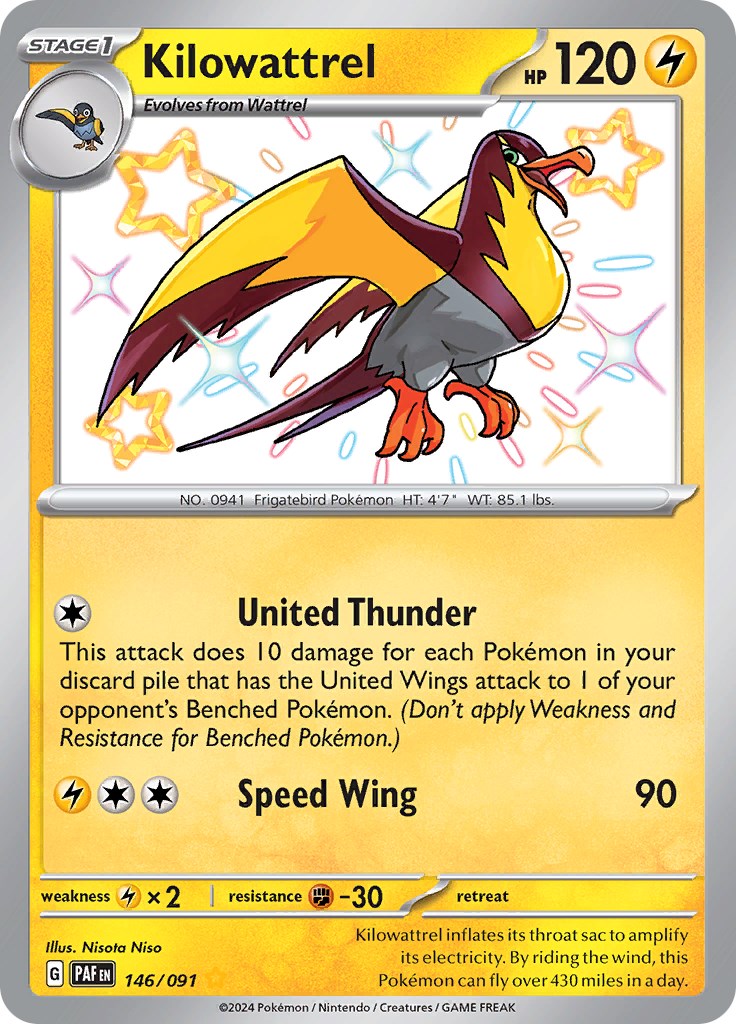 Kilowattrel (146/091) [Scarlet & Violet: Paldean Fates] | Good Games Morley