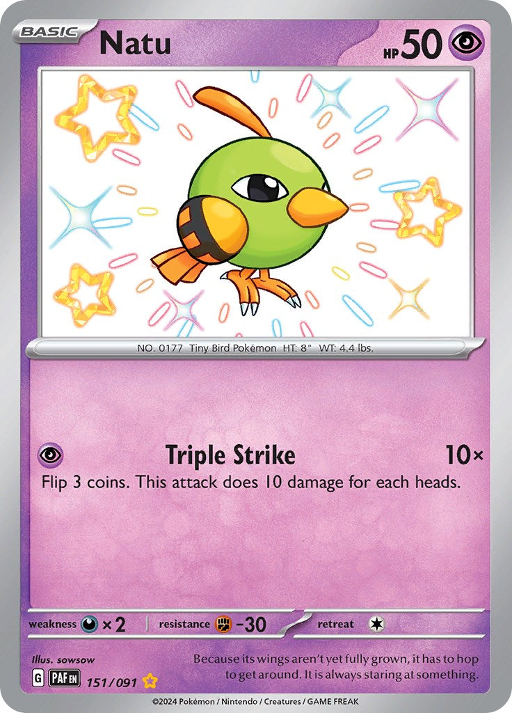 Natu (151/091) [Scarlet & Violet: Paldean Fates] | Good Games Morley