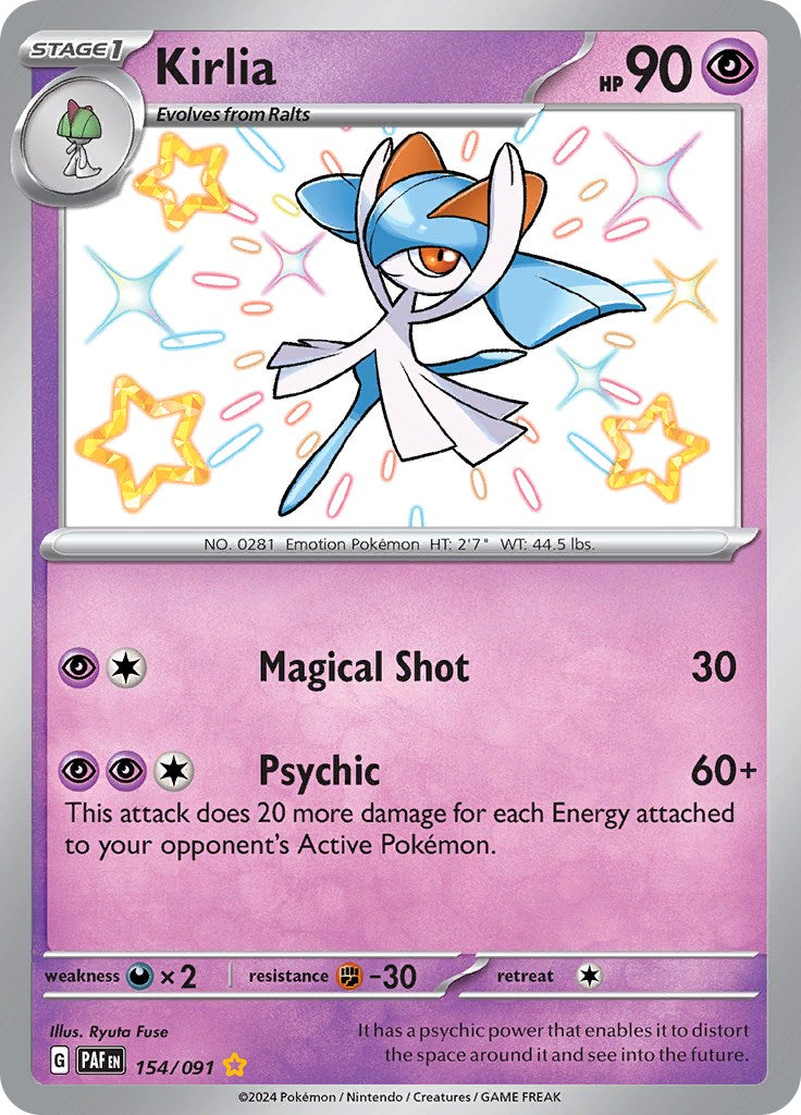 Kirlia (154/091) [Scarlet & Violet: Paldean Fates] | Good Games Morley