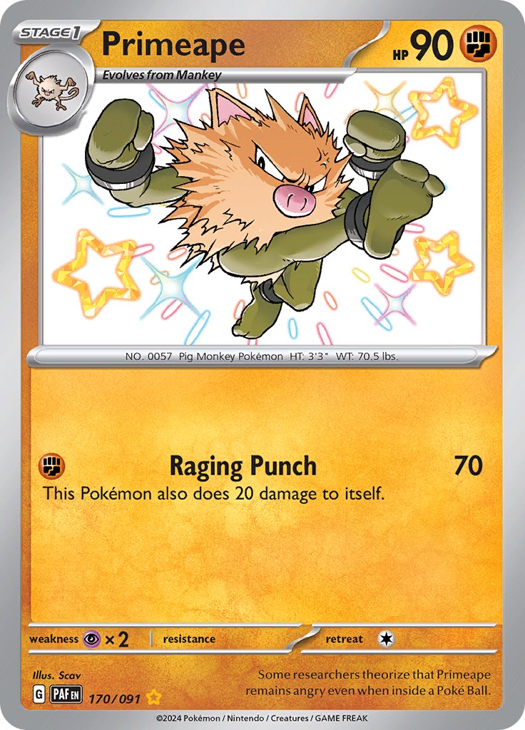 Primeape (170/091) [Scarlet & Violet: Paldean Fates] | Good Games Morley