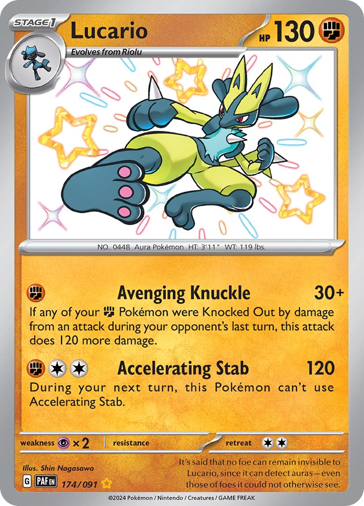 Lucario (174/091) [Scarlet & Violet: Paldean Fates] | Good Games Morley