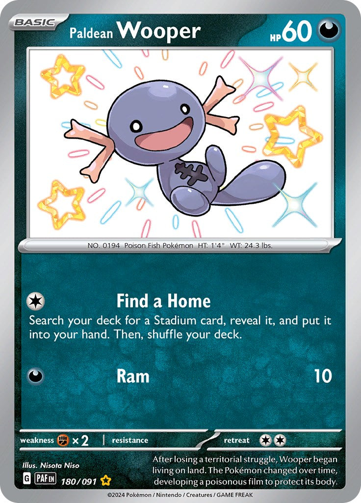 Paldean Wooper (180/091) [Scarlet & Violet: Paldean Fates] | Good Games Morley