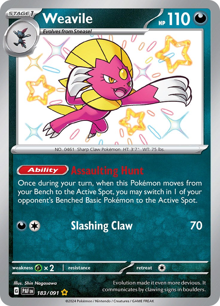 Weavile (183/091) [Scarlet & Violet: Paldean Fates] | Good Games Morley