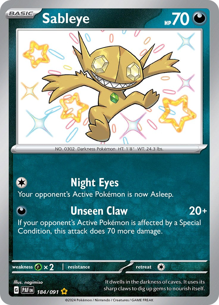 Sableye (184/091) [Scarlet & Violet: Paldean Fates] | Good Games Morley