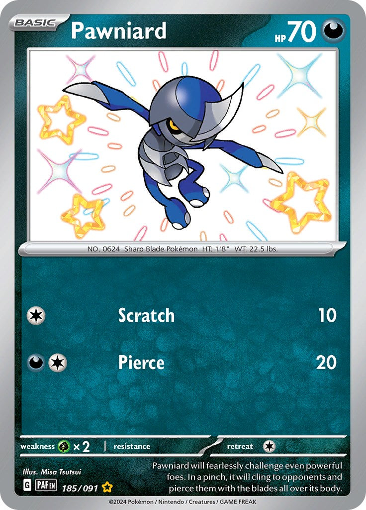 Pawniard (185/091) [Scarlet & Violet: Paldean Fates] | Good Games Morley