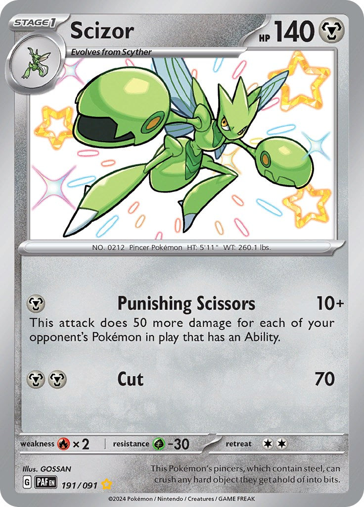 Scizor (191/091) [Scarlet & Violet: Paldean Fates] | Good Games Morley