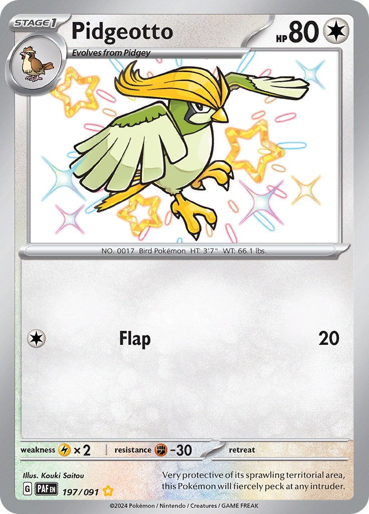 Pidgeotto (197/091) [Scarlet & Violet: Paldean Fates] | Good Games Morley