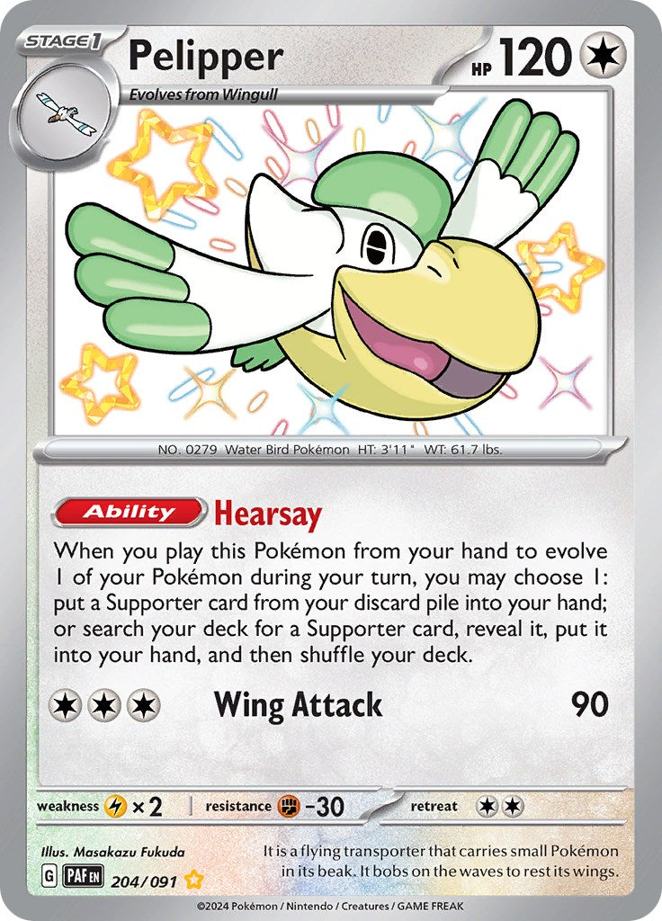 Pelipper (204/091) [Scarlet & Violet: Paldean Fates] | Good Games Morley