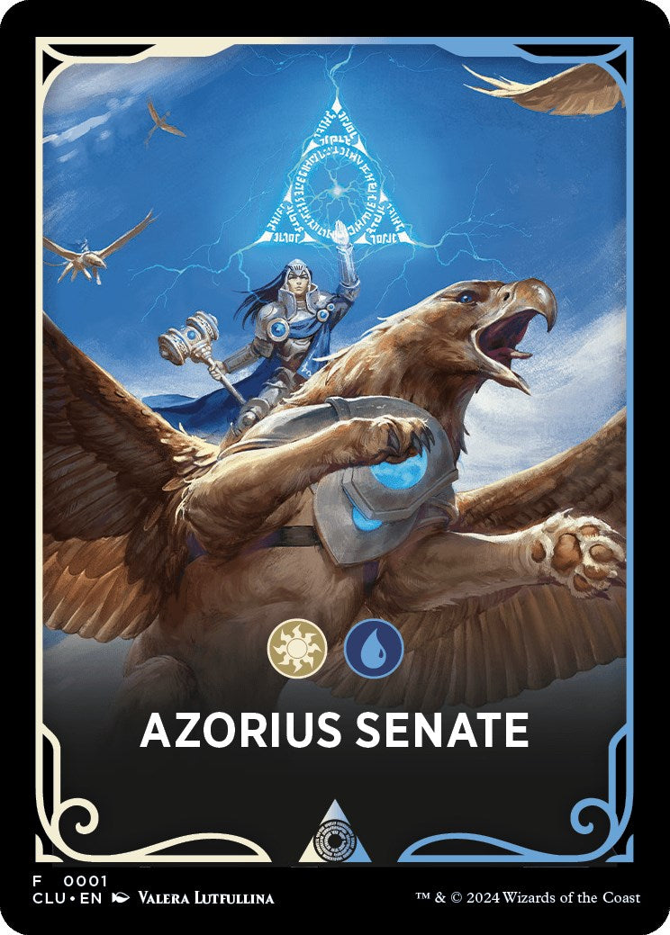 Azorius Senate Theme Card [Ravnica: Clue Edition Tokens] | Good Games Morley