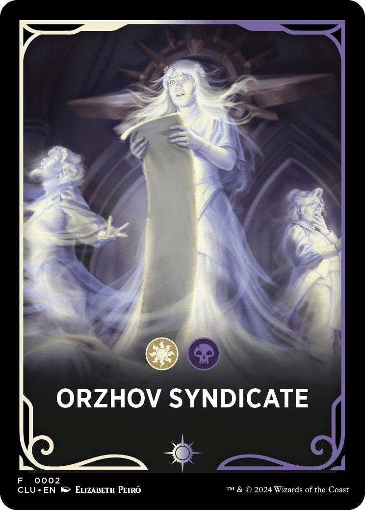 Orzhov Syndicate Theme Card [Ravnica: Clue Edition Tokens] | Good Games Morley