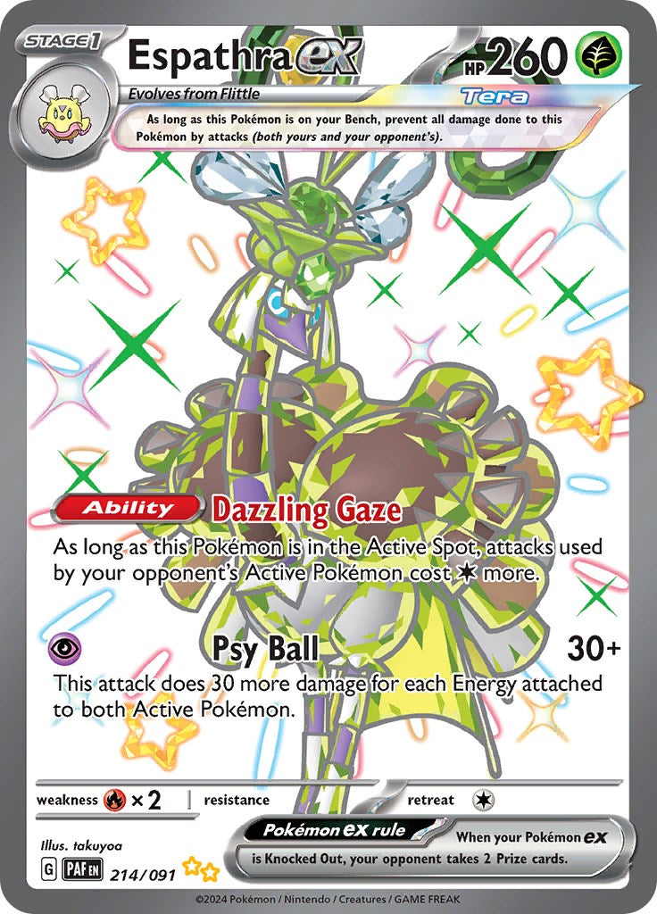 Espathra ex (214/091) [Scarlet & Violet: Paldean Fates] | Good Games Morley