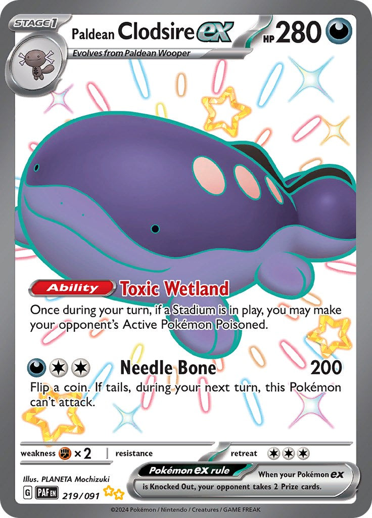 Paldean Clodsire ex (219/091) [Scarlet & Violet: Paldean Fates] | Good Games Morley