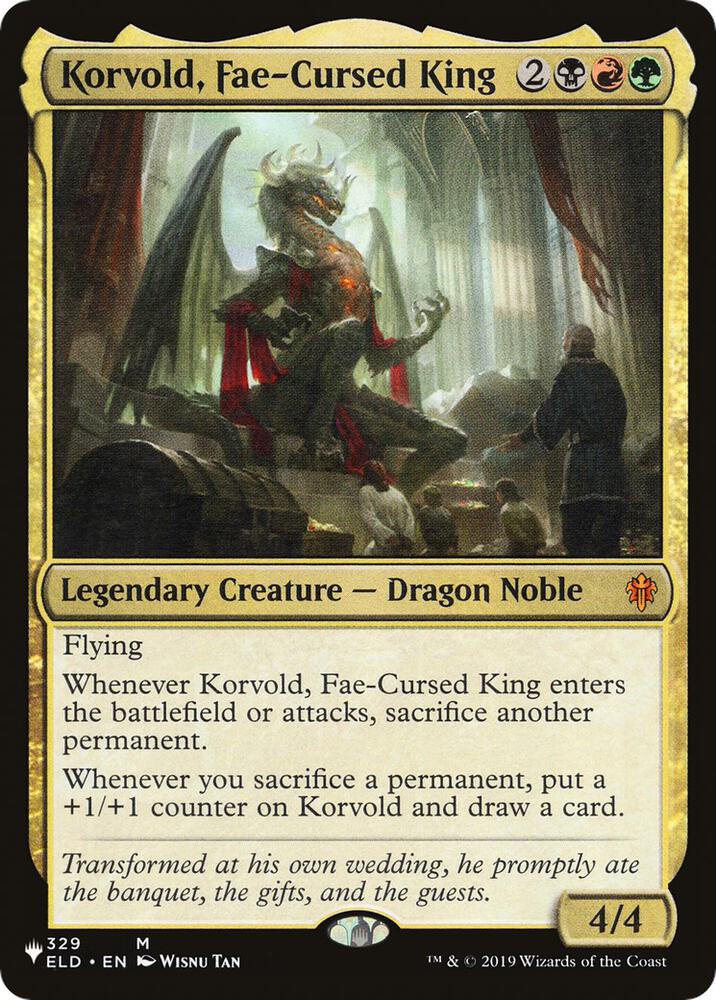Korvold Fae Cursed King ELD-329/5075 (The List Reprints)  | Good Games Morley