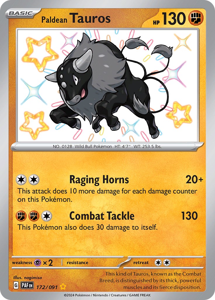 Paldean Tauros (172/091) [Scarlet & Violet: Paldean Fates] | Good Games Morley
