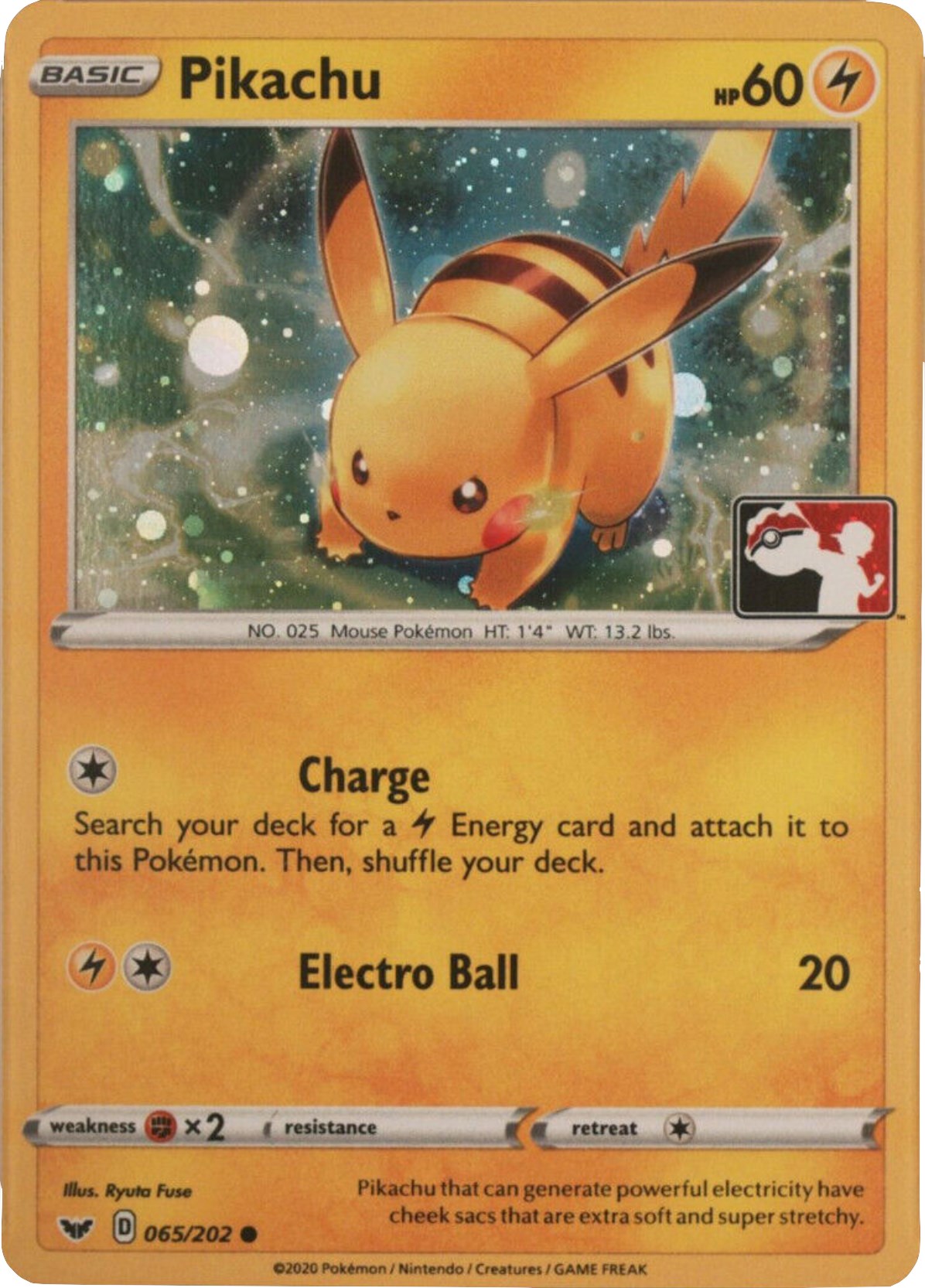 Pikachu (065/202) (Cosmos Holo) [League & Championship Cards] | Good Games Morley