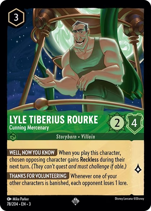 Lyle Tiberius Rourke - Cunning Mercenary (78/204) [Into the Inklands] | Good Games Morley