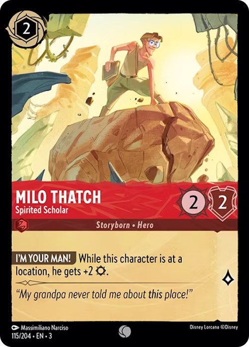 Milo Thatch - Spirited Scholar (115/204) [Into the Inklands] | Good Games Morley