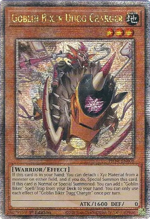 Goblin Biker Dugg Charger [PHNI-EN008] Quarter Century Secret Rare | Good Games Morley