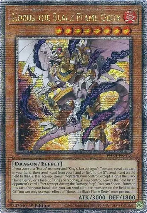 Horus the Black Flame Deity [PHNI-EN018] Quarter Century Secret Rare | Good Games Morley