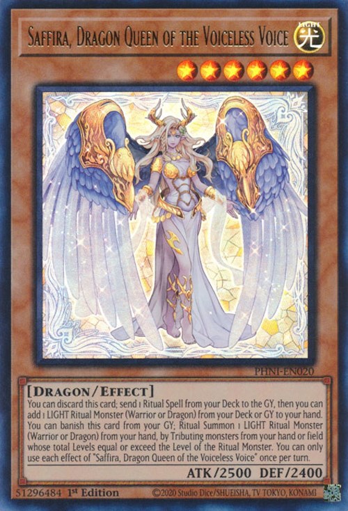 Saffira, Dragon Queen of the Voiceless Voice [PHNI-EN020] Ultra Rare | Good Games Morley