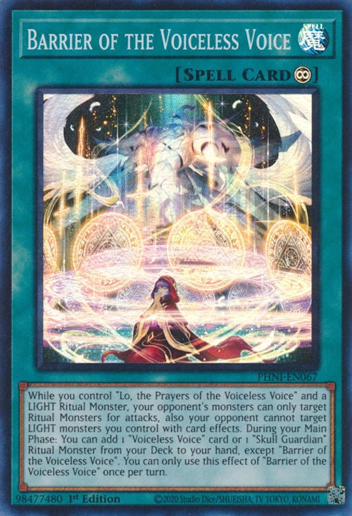 Barrier of the Voiceless Voice [PHNI-EN067] Super Rare | Good Games Morley