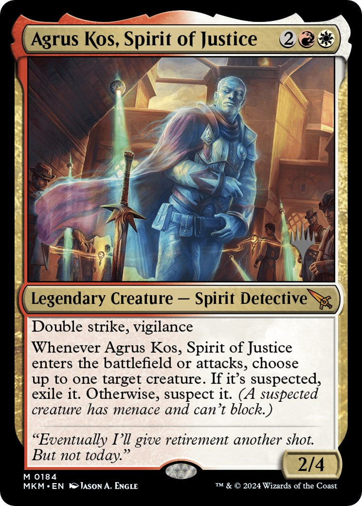 Agrus Kos, Spirit of Justice (Promo Pack) [Murders at Karlov Manor Promos] | Good Games Morley