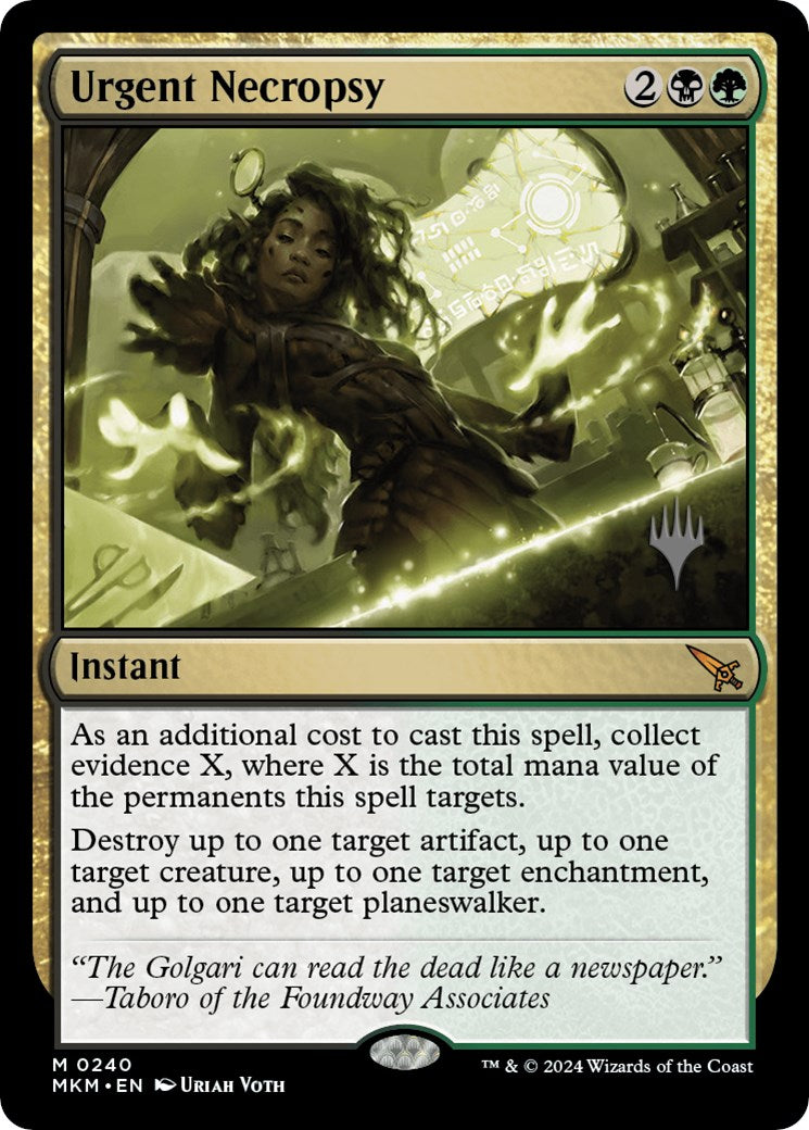 Urgent Necropsy (Promo Pack) [Murders at Karlov Manor Promos] | Good Games Morley