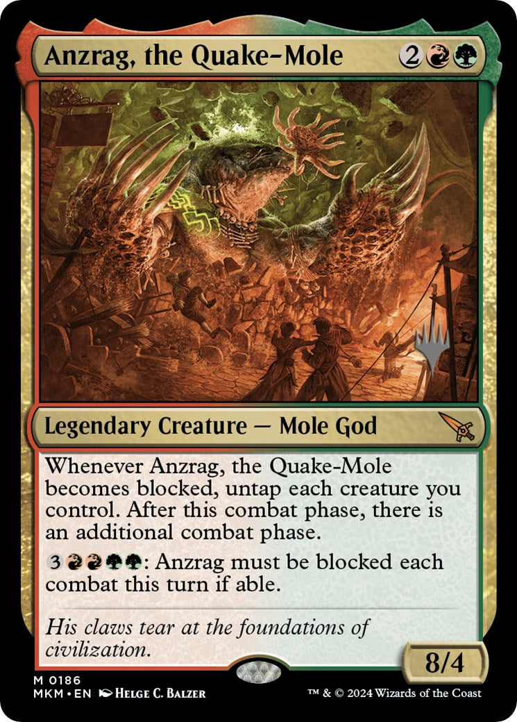 Anzrag, the Quake-Mole (Promo Pack) [Murders at Karlov Manor Promos] | Good Games Morley
