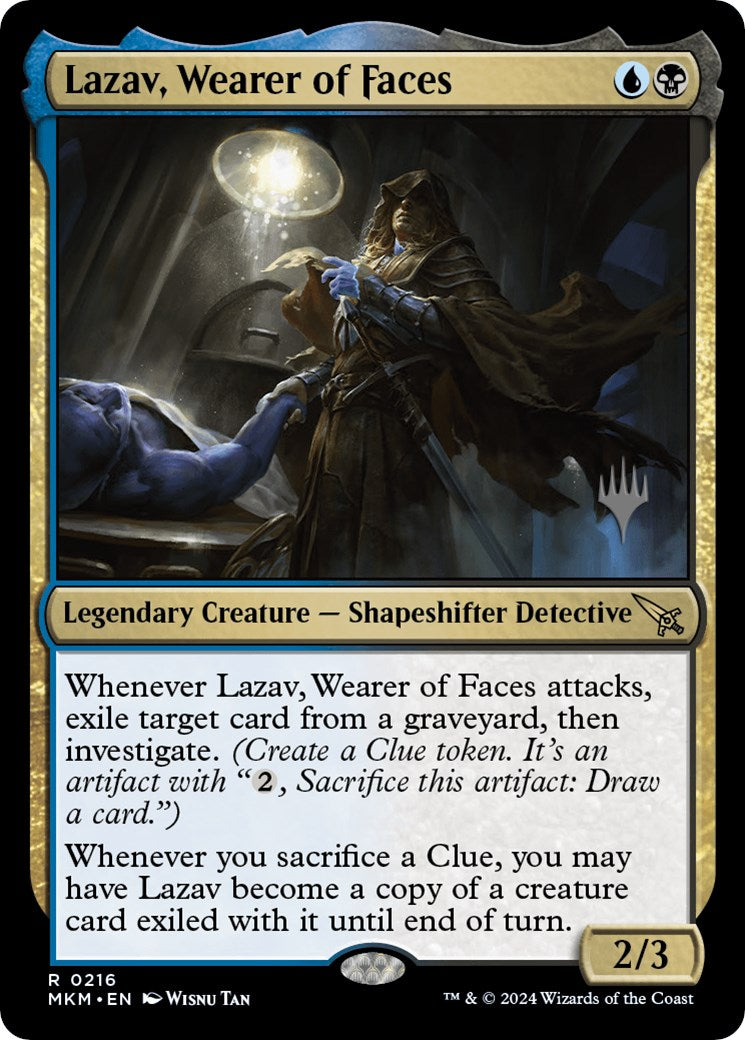 Lazav, Wearer of Faces (Promo Pack) [Murders at Karlov Manor Promos] | Good Games Morley