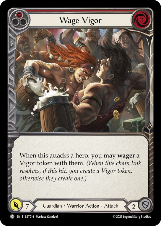 Wage Vigor (Red) [BET014] (Heavy Hitters Betsy Blitz Deck) | Good Games Morley