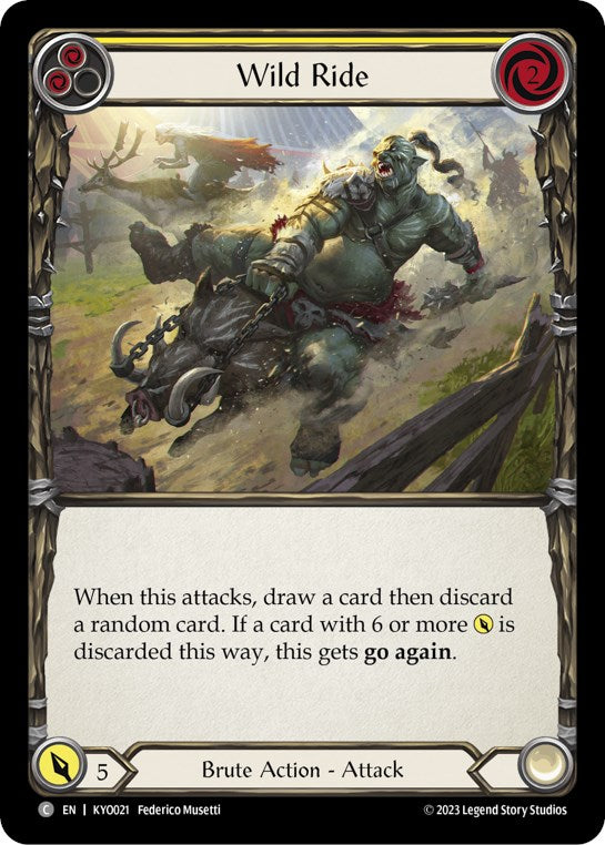 Wild Ride (Yellow) [KYO021] (Heavy Hitters Kayo Blitz Deck) | Good Games Morley