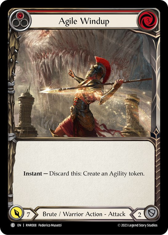 Agile Windup (Red) [RNR008] (Rhinar Hero Deck) | Good Games Morley