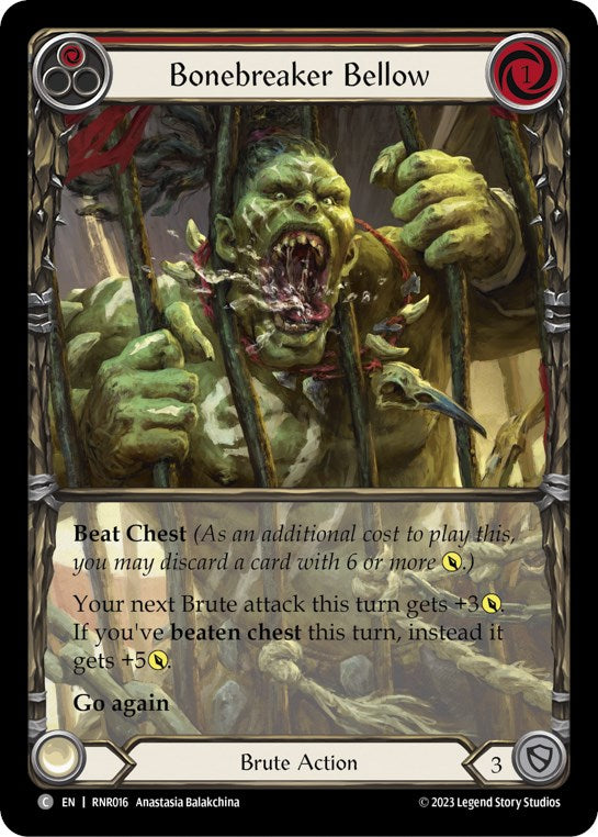 Bonebreaker Bellow (Red) [RNR016] (Rhinar Hero Deck) | Good Games Morley