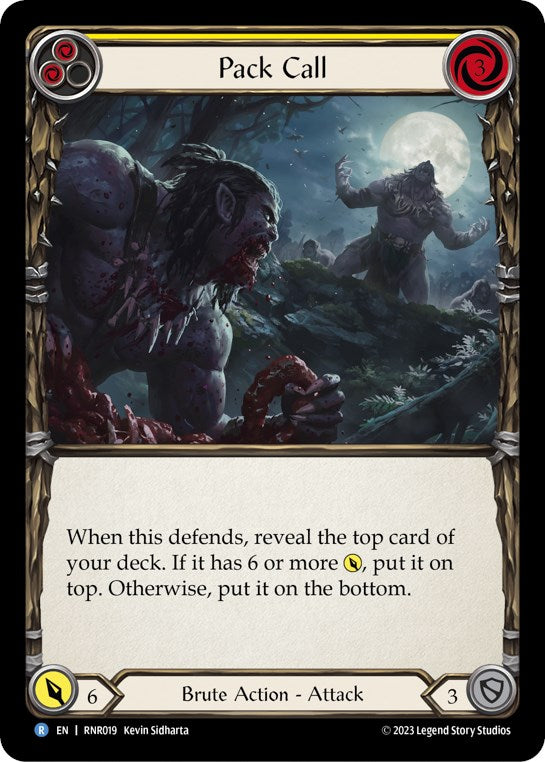 Pack Call (Yellow) [RNR019] (Rhinar Hero Deck) | Good Games Morley