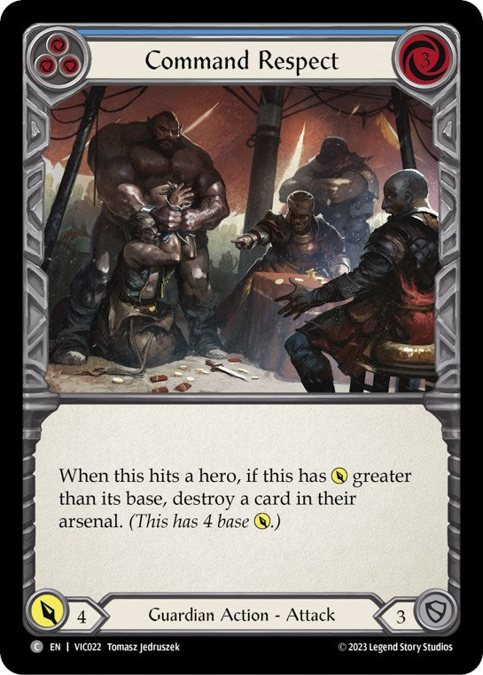 Command Respect (Blue) [VIC022] (Heavy Hitters Victor Blitz Deck) | Good Games Morley