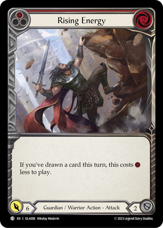 Rising Energy (Red) [OLA008] (Heavy Hitters Olympia Blitz Deck) | Good Games Morley