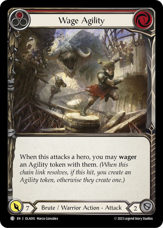 Wage Agility (Red) [OLA010] (Heavy Hitters Olympia Blitz Deck) | Good Games Morley