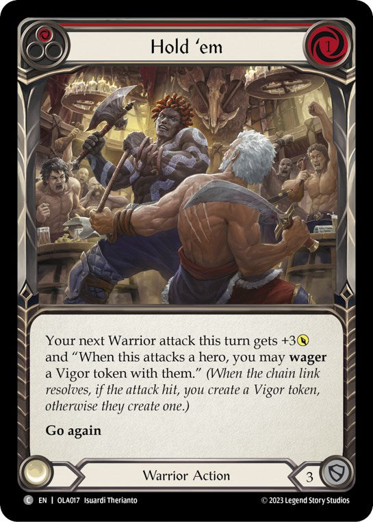 Hold 'em (Red) [OLA017] (Heavy Hitters Olympia Blitz Deck) | Good Games Morley