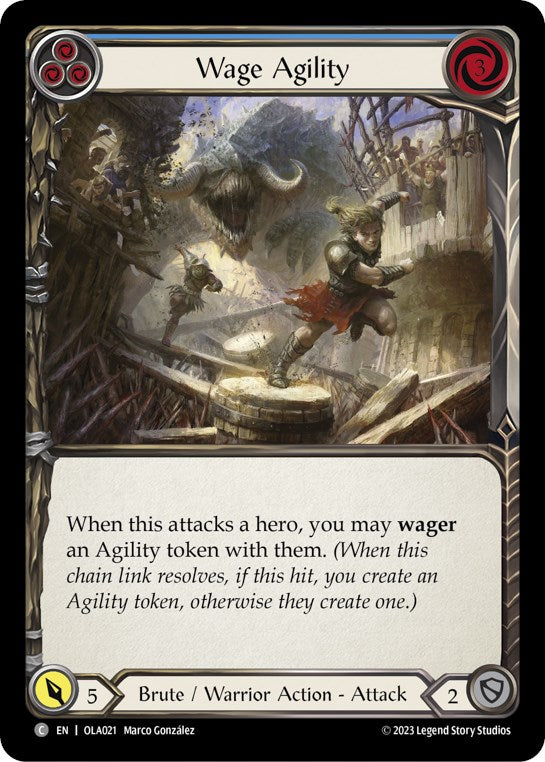 Wage Agility (Blue) [OLA021] (Heavy Hitters Olympia Blitz Deck) | Good Games Morley