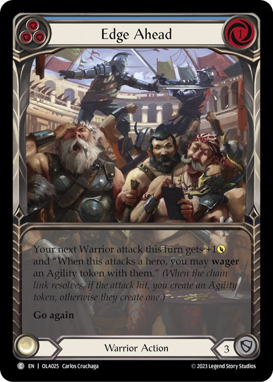 Edge Ahead (Blue) [OLA025] (Heavy Hitters Olympia Blitz Deck) | Good Games Morley