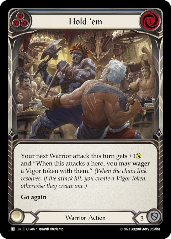 Hold 'em (Blue) [OLA027] (Heavy Hitters Olympia Blitz Deck) | Good Games Morley