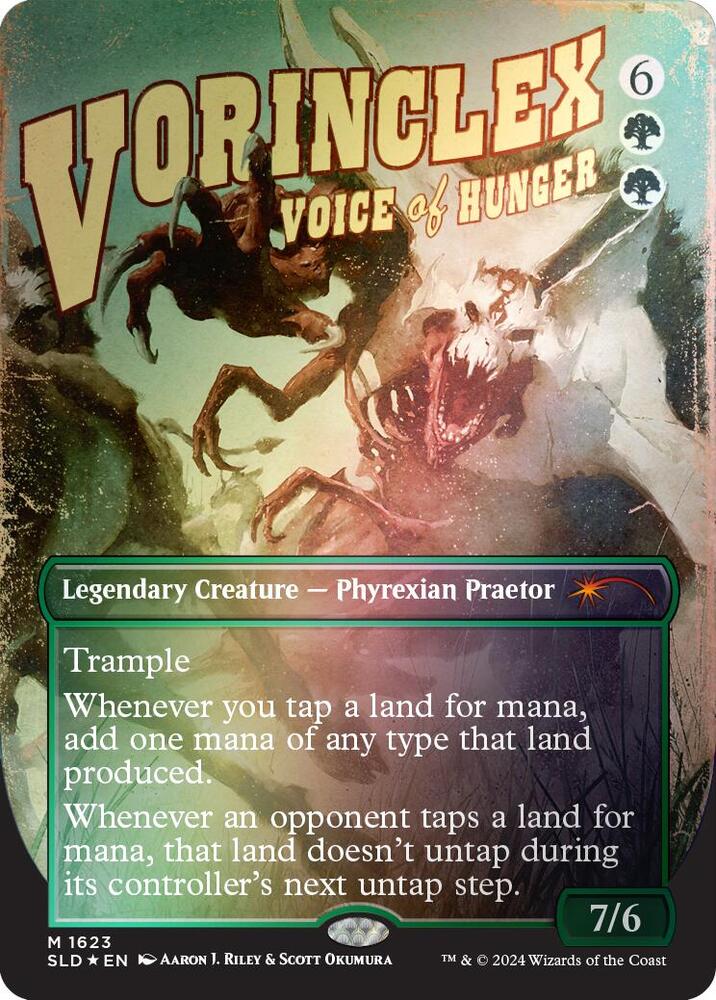 Vorinclex Voice of Hunger 1623 (Secret Lair Drop Series)  - Borderless Rainbow Foil | Good Games Morley