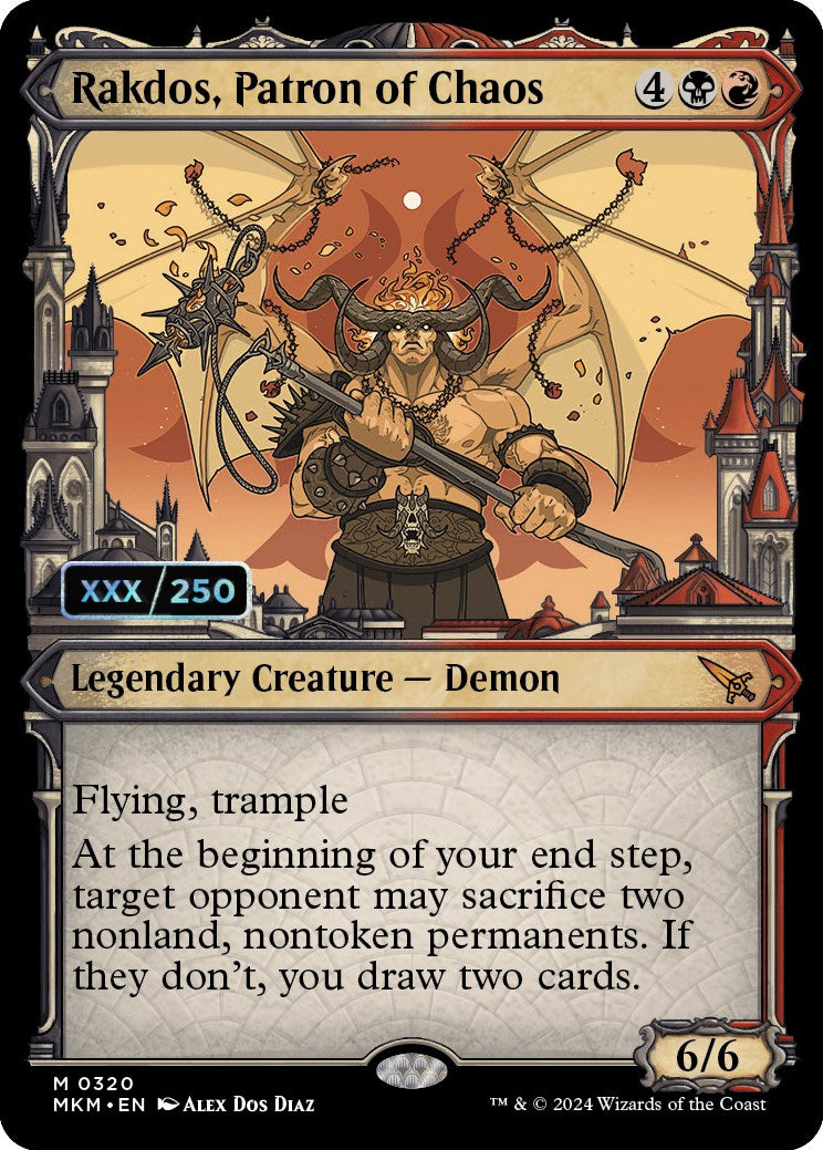 Rakdos, Patron of Chaos (Serialized) [Murders at Karlov Manor] | Good Games Morley