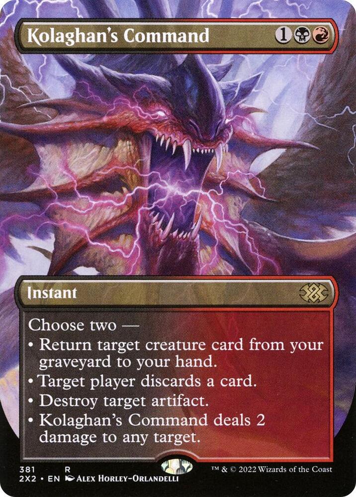 Kolaghans Command Borderless 381/331 (Double Masters 2022)  - Foil | Good Games Morley